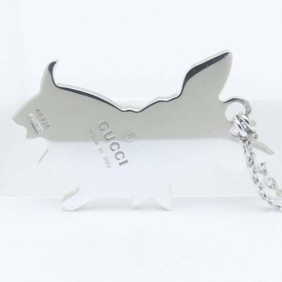 GUCCI French Bulldog Necklace in 925 Sterling Silver for Women, 294636 - Picture 4 of 8